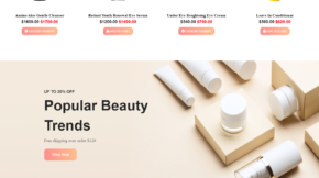 Beauty Product Website Design